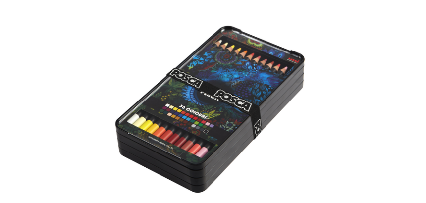 Set of 36 assorted Posca colored pencils