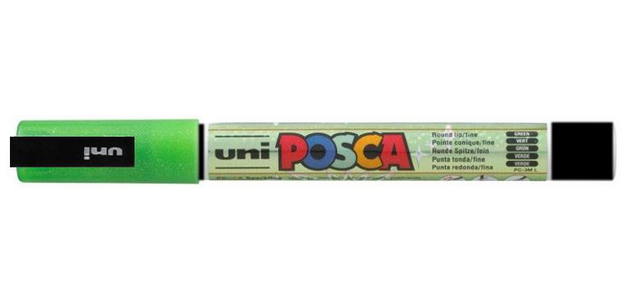 Posca Paint Marker PC3M Fine Dark Green Glitter