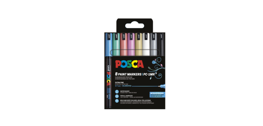 Posca PC1MR Extra Fine Paint Marker Assorted Metal