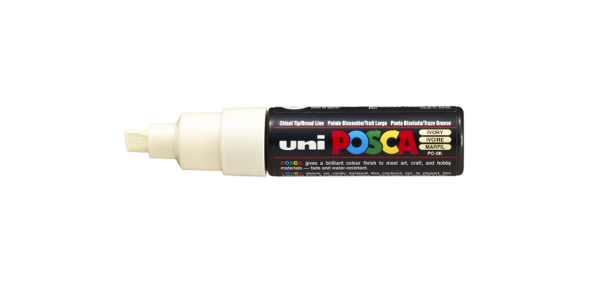 Marqueur peinture Posca PC8K Large biseau ivoire