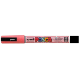 Verfstift Posca PC3M fijn glitter rood