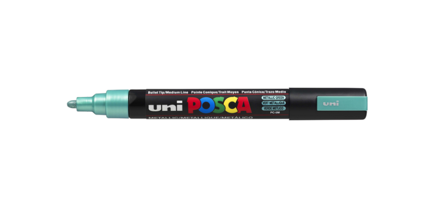 Marqueur peinture Posca PC5M Medium vert métal