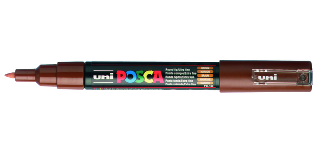 Paintmarker Uni POSCA PC1MC extra fijn bruin