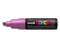 Paintmarker Uni POSCA PC8K breed schuin metallic roze