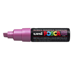 Paintmarker Uni POSCA PC8K breed schuin metallic roze