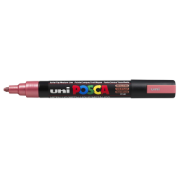 Verfstift Posca PC5M medium metallic rood