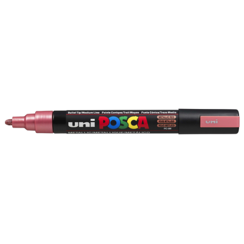 Verfstift Posca PC5M medium metallic rood