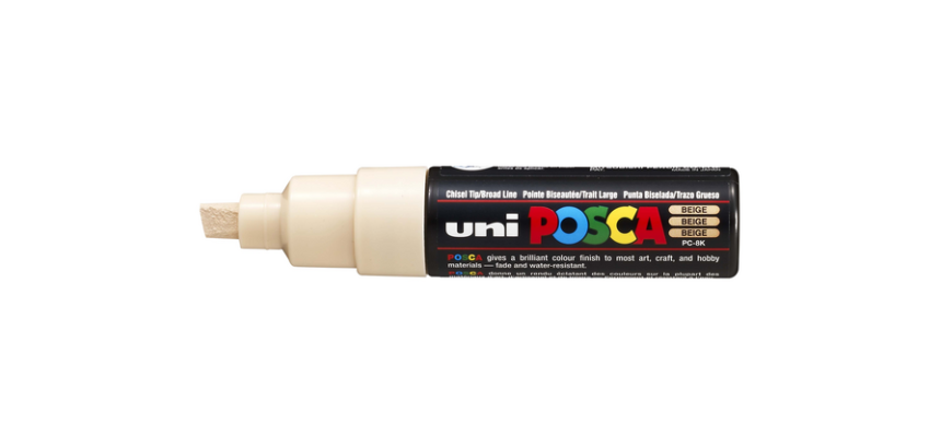 Marqueur peinture Posca PC8K Large biseau beige