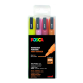 Marqueur peinture Posca PC3M Fin couleurs chaudes pailletées set 4 pièces