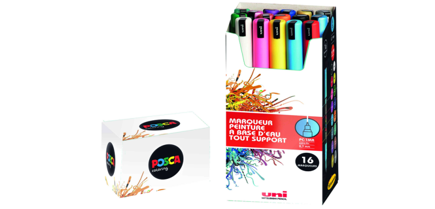 Posca Paint Marker PC1MR Extra Fine Assorted Set 16 Pieces