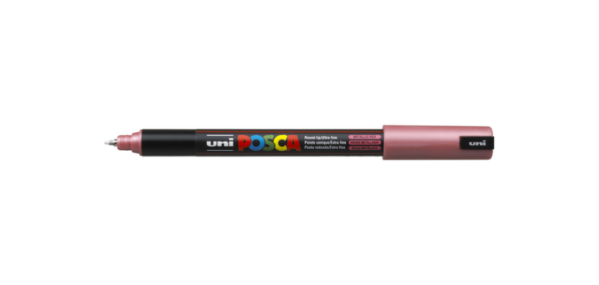 Paintmarker Uni POSCA PC1MR extra fijn metallic rood