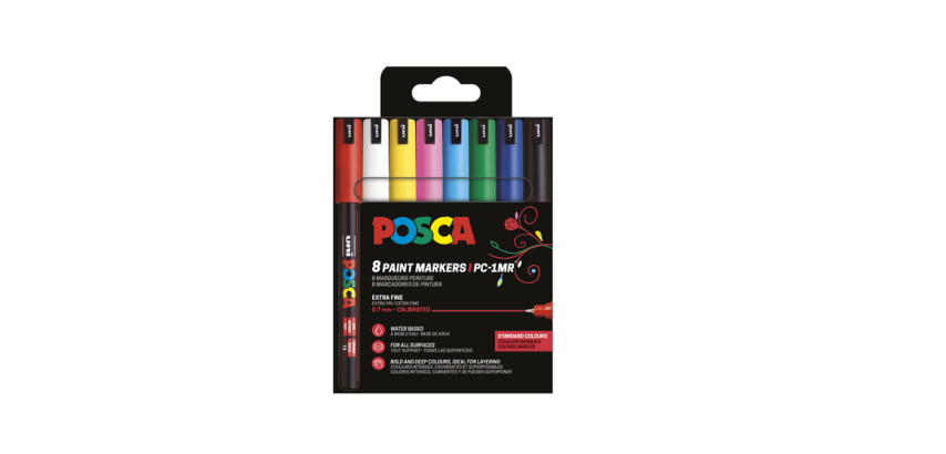 Posca Paint Marker PC1MR Extra Fine Assorted Set of 8 Pieces