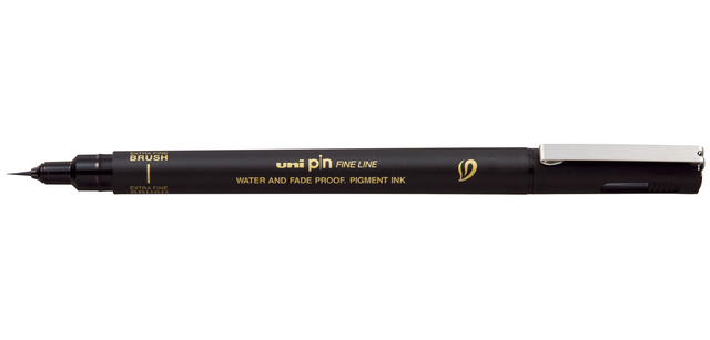 Fineliner uni-Ball Pin Brush EF schwarz