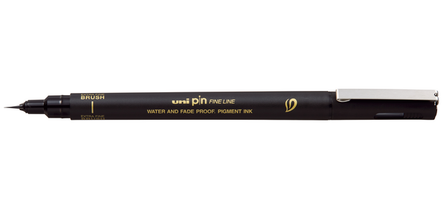 Fineliner uni-Ball Pin Brush EF schwarz