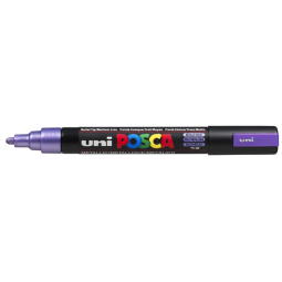 Verfstift Posca PC5M medium metallic paars