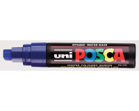 White paint marker with pigment and water-based extra-large nib PC17K BL