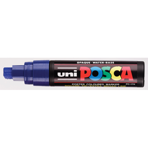 Verfstift Posca PC17K extra breed rechthoek donkerblauw