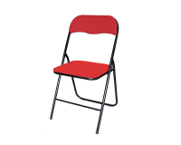 Klapstoel BRASQ FC100 rood-zwart
