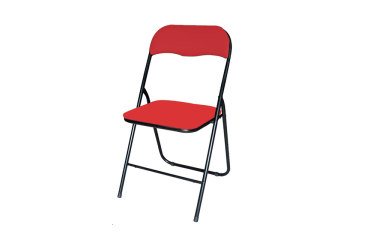 Chaise pliante BRASQ FC100 rouge-noir