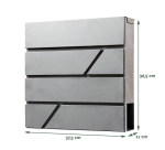Brievenbus BRASQ PB200 Deluxe wand rvs