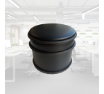 BRASQ door stopper with black rubber ring