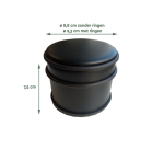 BRASQ door stopper with black rubber ring
