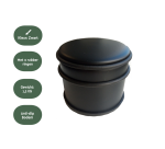BRASQ door stopper with black rubber ring