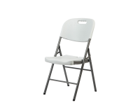 Klapstoel BRASQ FC200 wit-rvs