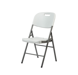 Chaise pliante BRASQ FC200 blanc-inox