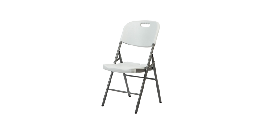 Chaise pliante BRASQ FC200 blanc-inox