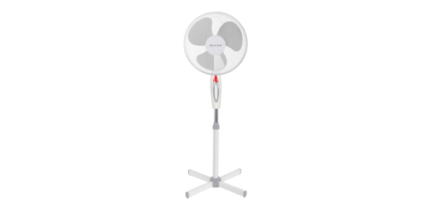 Ventilateur sur pied BRASQ F300 Ø 40cm blanc
