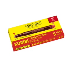 Cartouche d'encre Online Combi rouge boîte 5 pièces