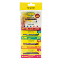 Cartouche d'encre Online Combi assorti blister 5 boîtes x 5pièces