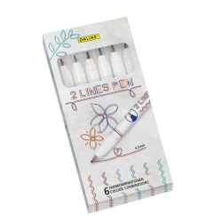 Fineliner Online 2 pointes assorti boîte 6 pièces