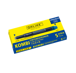 Cartouche Online Kombi bleu boîte 5 pièces