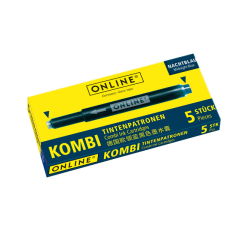 Cartouche d'encre Online Combi bleu nuit boîte 5 pièces