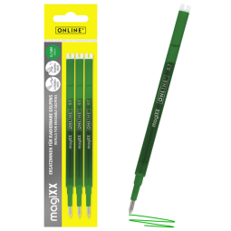 Recharge stylo gel Online MagiXX 0,7mm vert blister 3 pièces