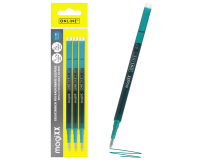 Recharge stylo gel Online MagiXX 0,7mm turquoise blister 3 pièces