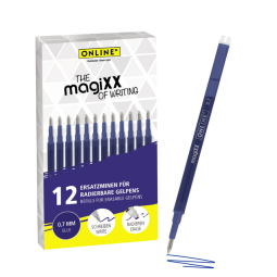 Recharge stylo gel Online MagiXX 0,7mm bleu blister 3 pièces