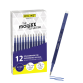Recharge stylo gel Online MagiXX 0,7mm bleu blister 12 pièces