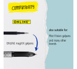 Recharge stylo gel Online MagiXX Medium bleu blister 12 pièces