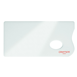 Palette peinture Caran d'ache plexiglas 26x13cm blanc