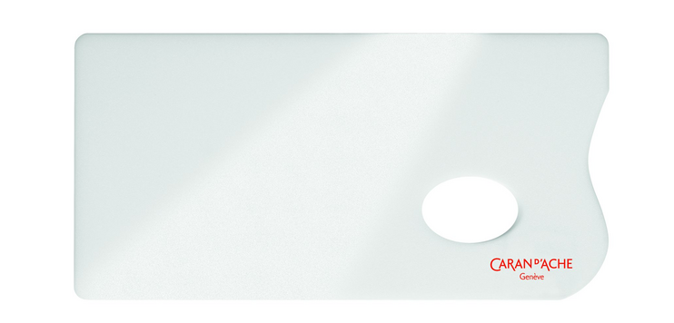 Palette peinture Caran d'ache plexiglas 26x13cm blanc