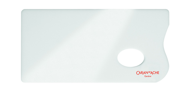 Palette peinture Caran d'ache plexiglas 26x13cm blanc