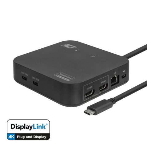 Station d'accueil ACT USB-C Dual Ecran avec Power Delivery