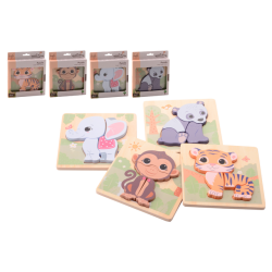 Jouéco The Wildies Family puzzel 4 ass