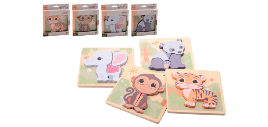Puzzle Jouéco The Wildies Family 4 assorti