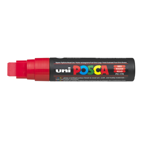 Marqueur peinture Posca PC17K Extra Large rectangulaire rouge