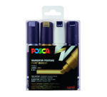 Marqueur peinture Posca PC8K Large biseau assorti set 4 pièces