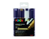 Marqueur peinture Posca PC8K Large biseau assorti set 4 pièces